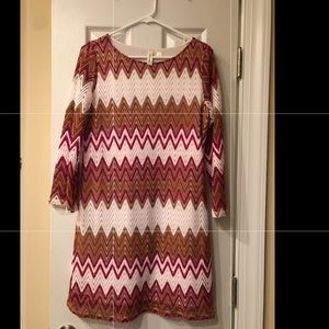 chevron printed dress
